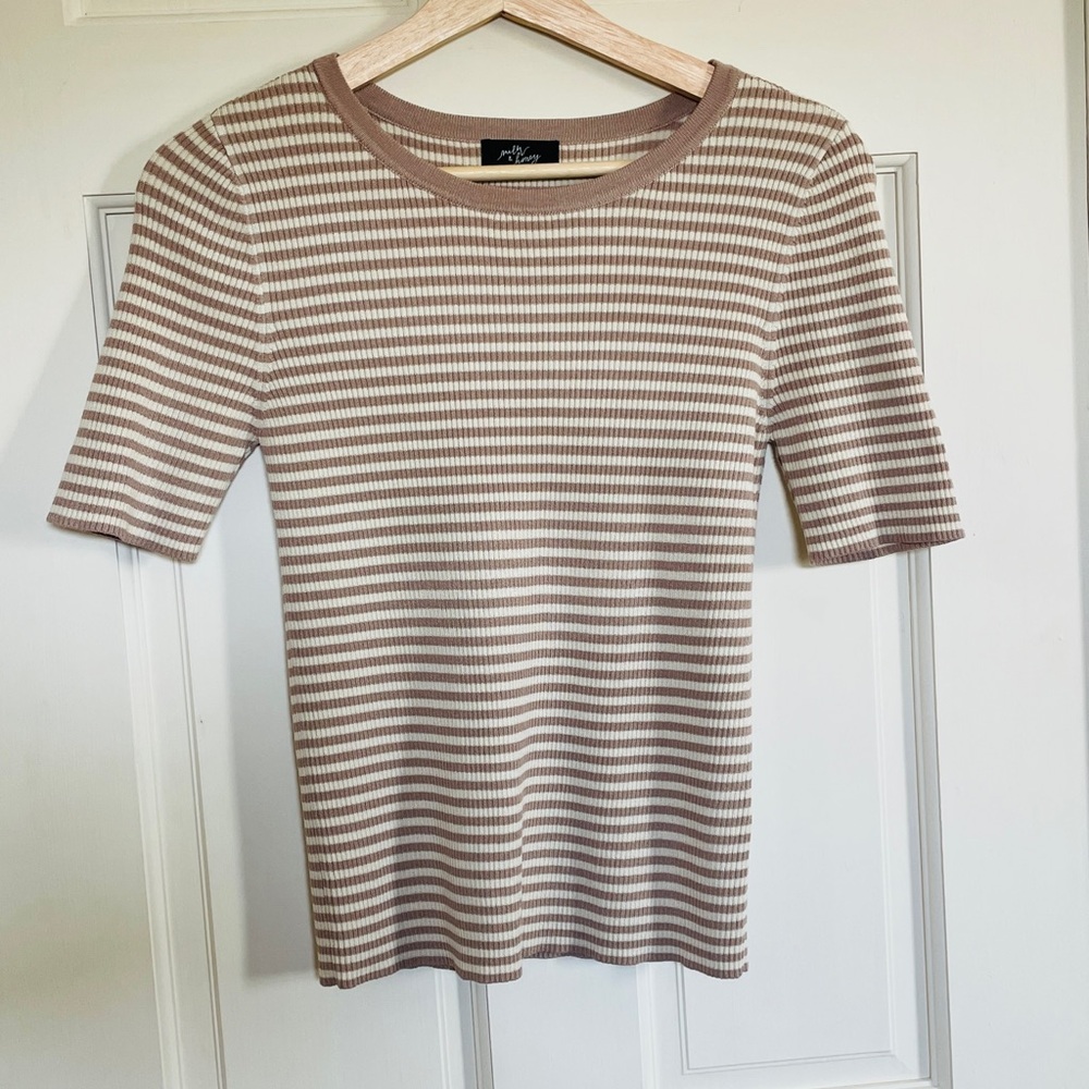 Milk & Honey Striped Shirt Large